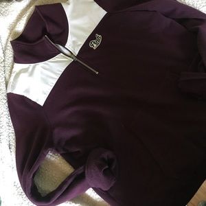 PINK burgundy quarter zip pullover